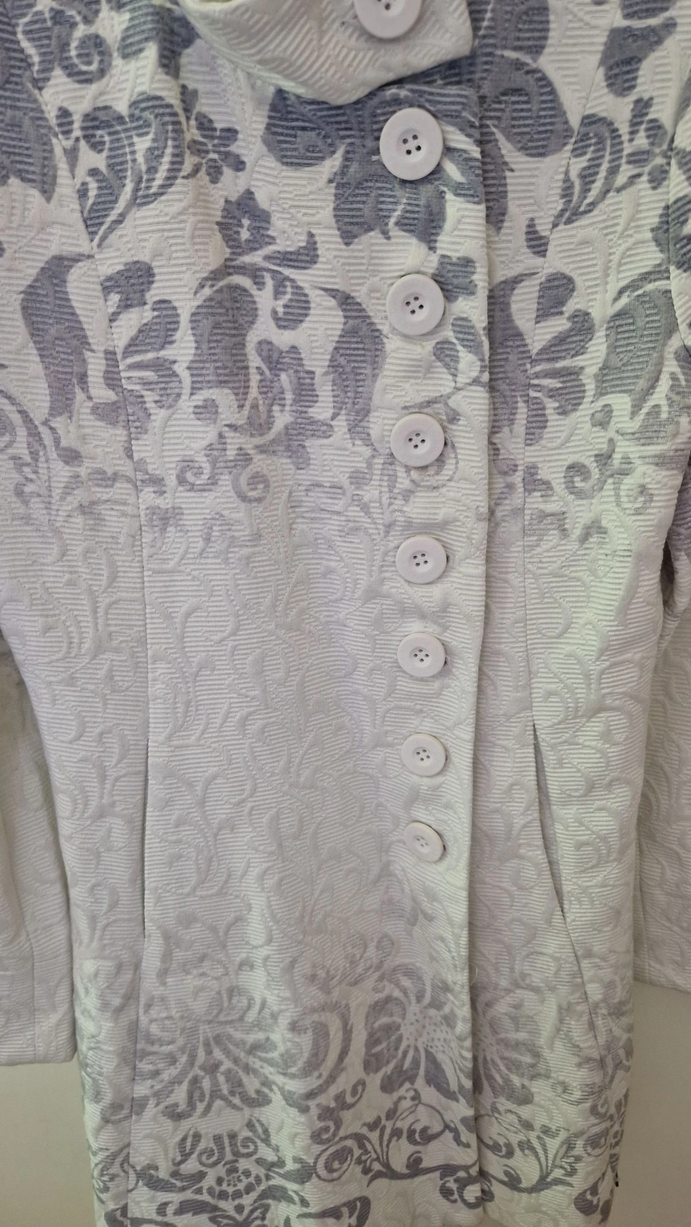 Desigual floral print coat grey white NEW M – photo 2